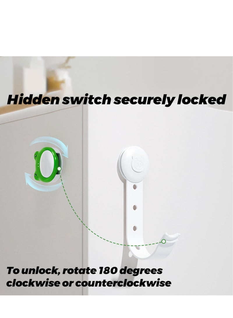 SYOSI 3 PCS Baby Proofing Cabinet Lock, Cartoon Shape Child Proof Safety Locks, 3M Strong Adhesive ABS Material No Drilling, Adjustable Strap Latches to Cabinets, Drawers, Cupboard, Fridge,Door - Image 5