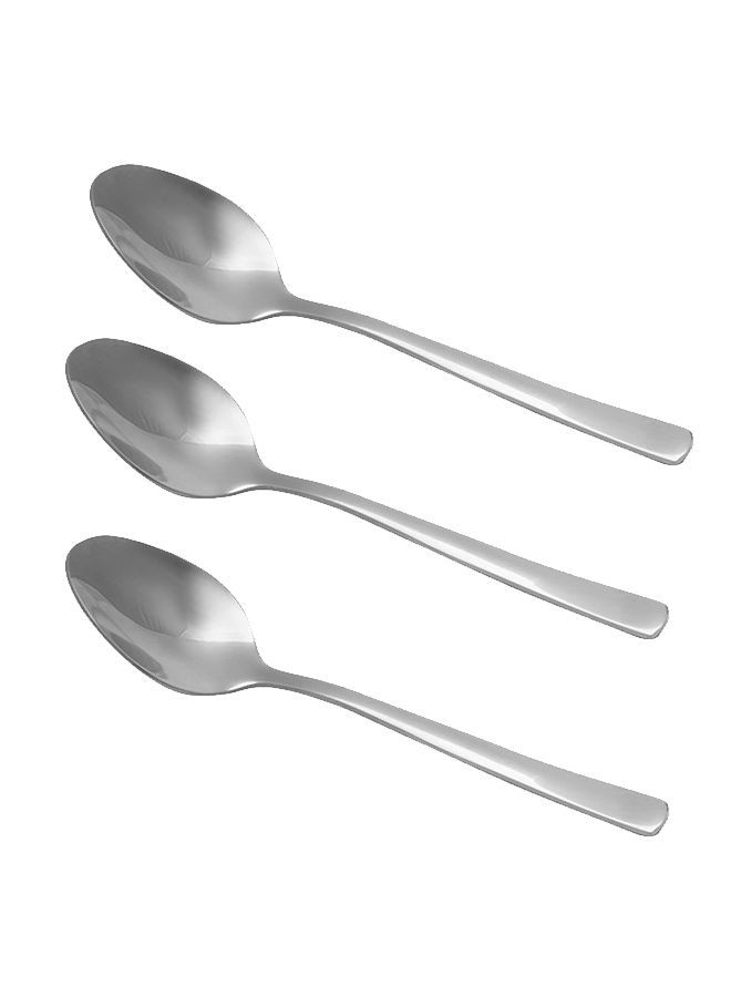 NIBEMINENT 3-Piece Tea Spoon Set Silver 2millimeter - Image 1