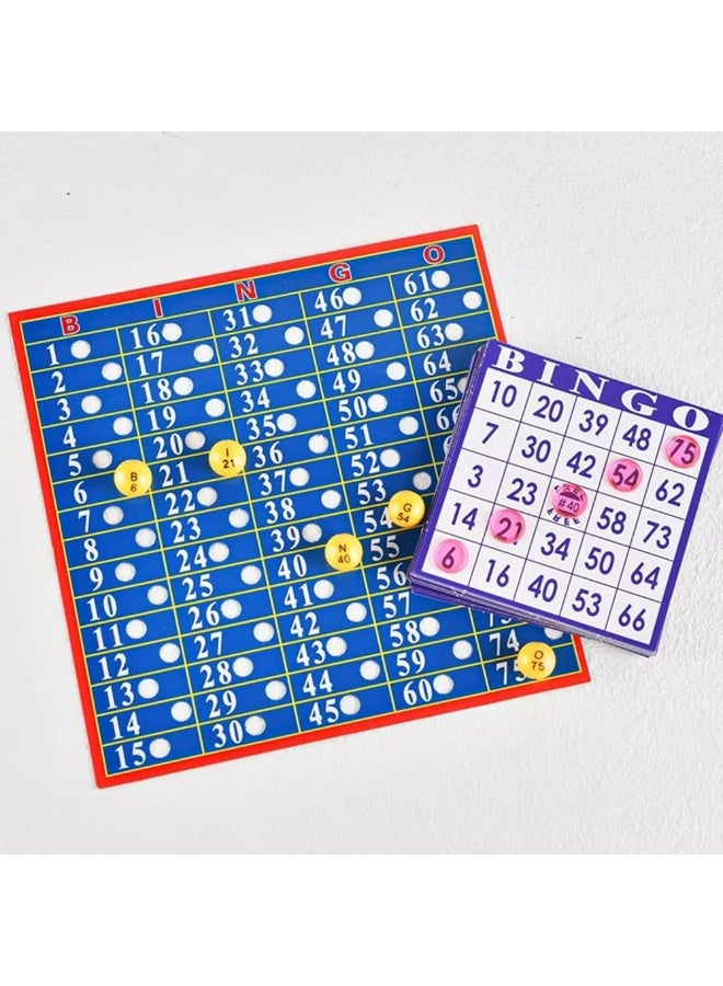 آلة بينجو تفاعلية - لعبة تعليمية STEM مع 75 كرة أرقام و35 بطاقة قابلة لإعادة الاستخدام، لعبة عائلية محمولة للحفلات للأعمار من 6 سنوات فما فوق (19×19×18 سم) - Image 5
