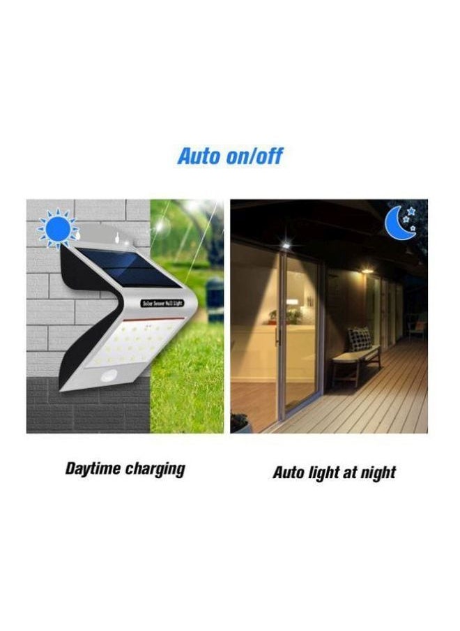 NIBEMINENT Pack Of 2 Solar Sensor Wall Light Silver/Black 3.2x6.3x4inch  - Image 5