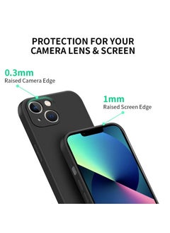 UCHUANG INFOSUN Compatible with apple iPhone 13 Mini Full Coverage for Protective Case, Ultra Slim Soft Silicone Gel TPU Cover, Matte Surface Ultra-Thin Case, for iPhone 13 Mini (Black)  - Image 3