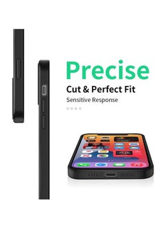 UCHUANG INFOSUN Compatible with apple iPhone 13 Mini Full Coverage for Protective Case, Ultra Slim Soft Silicone Gel TPU Cover, Matte Surface Ultra-Thin Case, for iPhone 13 Mini (Black)  - Image 4