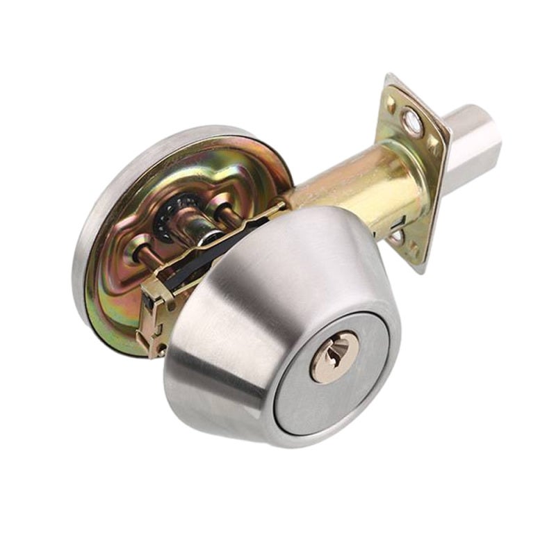 Door Knob With Lock: 30-45mm Door Thickness, Durable Stainless Steel Material - Electroplated Finish, Copper Lock Core for Bedroom Home Doors - Image 1