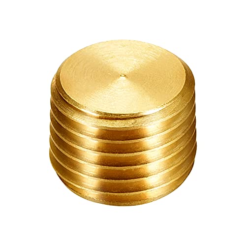 Joywayus Brass Hex Counter Sunk Plug 1/8" NPT Male Pipe Fitting Set Internal Hex Socket Thread Pipe Plug for Closing the End of Pipe (Pack of 10) - Image 2