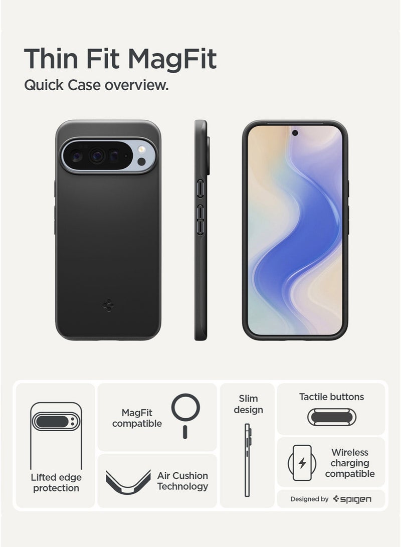 Spigen Thin Fit MagFit for Google Pixel 10 Pro XL Case Cover [Pixelsnap and MagSafe compatible] - Black - Image 3
