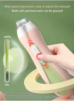 Syarme Baby Nail Trimmer Electric, Rechargeable Baby Nail File Baby Nail Clippers Set, Trim Polish Grooming Kit for Newborn Toddler or Adults Toes Fingernails, 7 Grinding Heads and LED Light - Pink  - Image 3