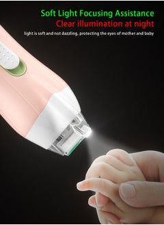 Syarme Baby Nail Trimmer Electric, Rechargeable Baby Nail File Baby Nail Clippers Set, Trim Polish Grooming Kit for Newborn Toddler or Adults Toes Fingernails, 7 Grinding Heads and LED Light - Pink  - Image 5
