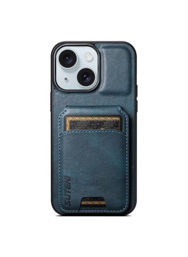 Suteni Case For iPhone 15 Plus H02 Leather Wallet Stand Back Phone Case - Image 1