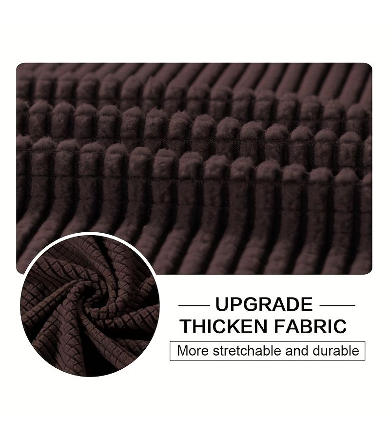 Elastic Sofa Cover Thickened Non Slip Fully Detachable With Seat Cushion Covers Furniture Protector Light Coffee 3 Cushion - Image 3