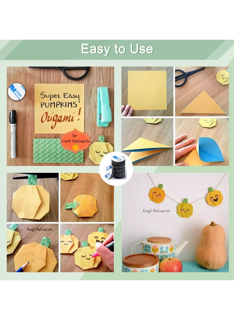 3M 150 Pcs Double Sided Tape Strong Heavy Duty Waterproof Tape Adhesive Foam Pad Tape for Holding Picture, Walls Picture, Light, Hooks, Home, Office, Square & Round - Image 4