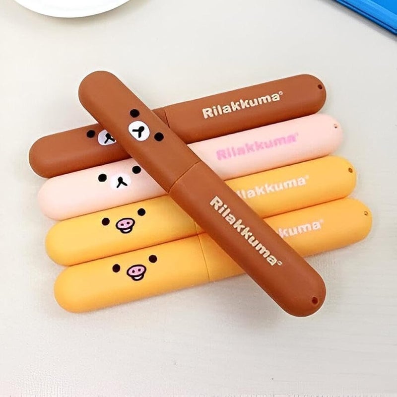 Portable Toothbrush Case Cute Cartoon Travel Toothbrush Case 1 Piece Random Color - Image 3
