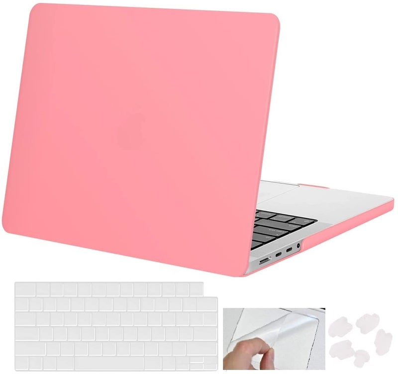 MOCA Case Compatible with MacBook Pro 16 inch Case 2024-2021 M4 M3 M2 M1 Pro/Max with Touch ID A3403 A3186 A2991 A2780 A2485, Hard Shell Cover Case (Pink) - Image 1