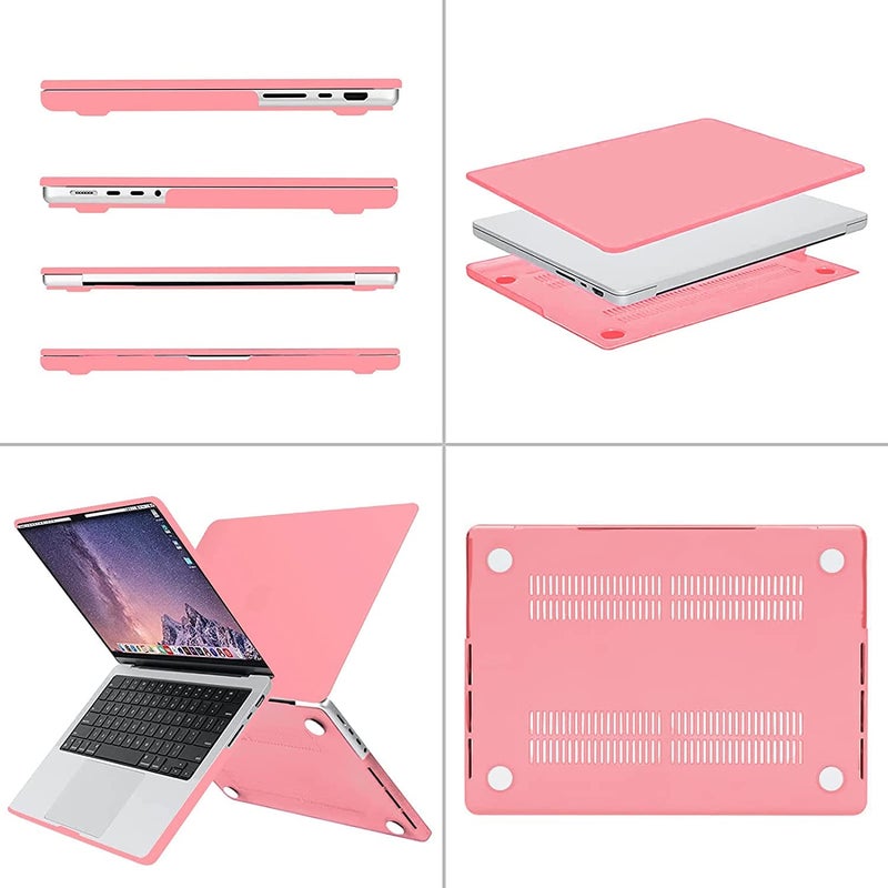 MOCA Case Compatible with MacBook Pro 16 inch Case 2024-2021 M4 M3 M2 M1 Pro/Max with Touch ID A3403 A3186 A2991 A2780 A2485, Hard Shell Cover Case (Pink) - Image 3