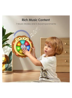 KASTWAVE Kids Music Drum Toy with Sound and Light, Musical Toy Electronic Musical Drum for Baby, Sensory Activity Toys, Baby Activity Gift for Boy Girl 18 Months (Hedgehog)  - Image 4