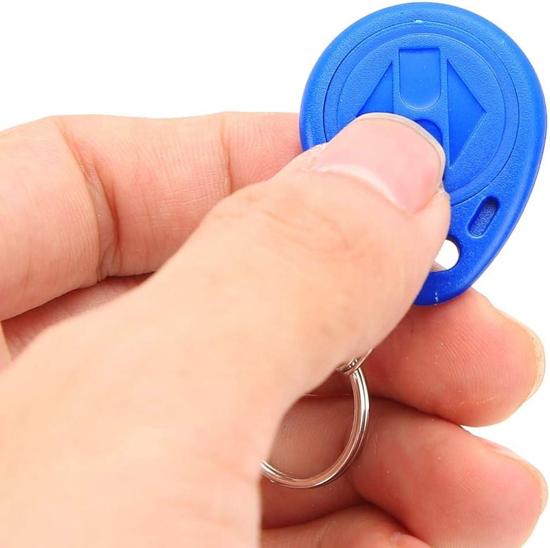 بطاقة هوية RFID بتردد 125 كيلوهرتز، 100 قطعة مقاومة للماء، من مادة ABS زرقاء، بطاقات دخول خفيفة الوزن - متينة، نقل بيانات آمن، مثالية لأنظمة الحضور وا��مواقف - Image 2