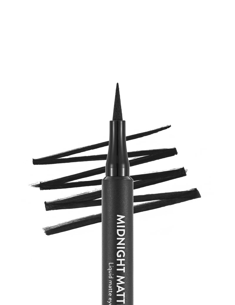 flormar Midnight Matte Eyeliner – 001 Black – Precise Tip, Matte Finish, Brush Design, Smooth 001-BLACK - Image 2