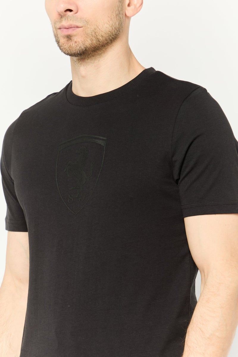 PUMA تي شيرت تدريب قصير الأكمام للرجال من بومة × سكوديريا فيراري، أسود - Image 3