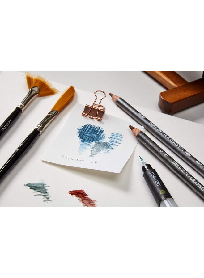 Derwent Graphitint Pencils Tin, Set of 24, Great for Holiday Gifts, Unique Blend of Graphite and Color, Watersoluble, Ideal for Mixed Media, Professional Quality (0700803) - Image 4