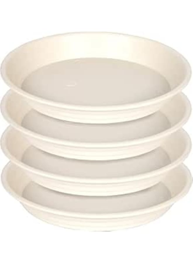 Sunny, Planter Pot, Planter Tray Saucer Pots, Planter Tray, Plant Saucers, Plastic Plant Saucers, Shallow Trays Flower Pot for Indoor and Outdoor Plants Beige (20, 35cm) - Image 1