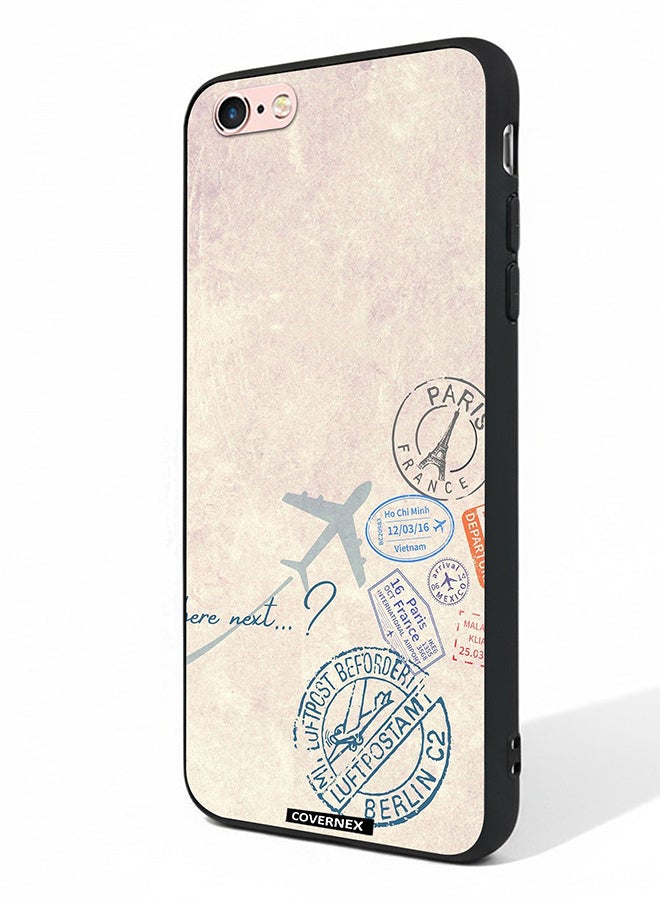 Covernex Apple iPhone 6s Protective Case Cover Printed Featuring Paris And Aviation Stamp - Image 1