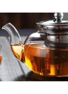 MileMelo Glass Kettle/Teapot with Stainless Steel Infuser & Lid, Borosilicate Glass Tea Kettle Stovetop Safe, Blooming & Loose Leaf Teapot（800ml）  - Image 2