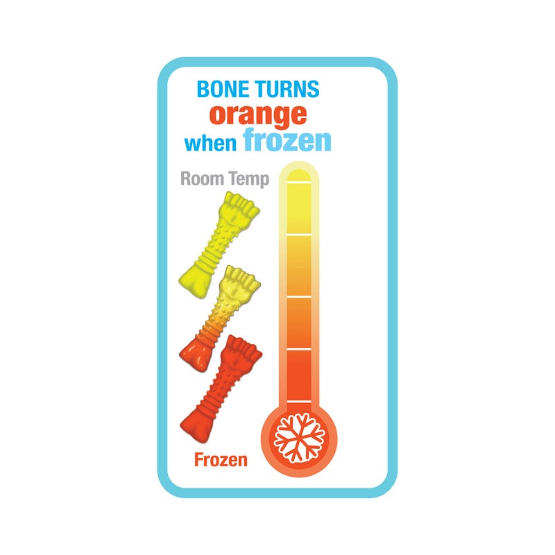 Nylabone Freezer Knuckle Bone Puppy Chew Toy, Soothing Teething Toys for Puppies, Color Changing, Lamb & Apple Flavor, Small Dogs - Up to 25 lbs., 1 Count - Image 5