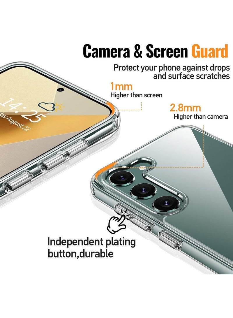 Clear Shockproof Case for Samsung Galaxy S23 | PC+TPU Hybrid | AR Optical Coating | Anti-Yellowing | Full Protection Transparent Cover | Wireless Charging Compatible - Image 4