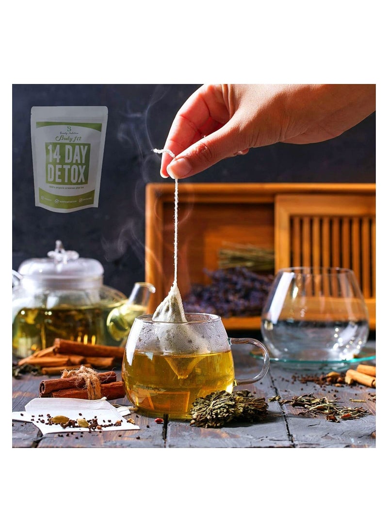 BEAUTY AMBITION - Body Fit 14 Day Detox Herbal Tea for Weight Loss, Diet Tea Bags, Green Tea - Powerful Fat Burning Detox Tea, Weight Loss Tea - Image 1