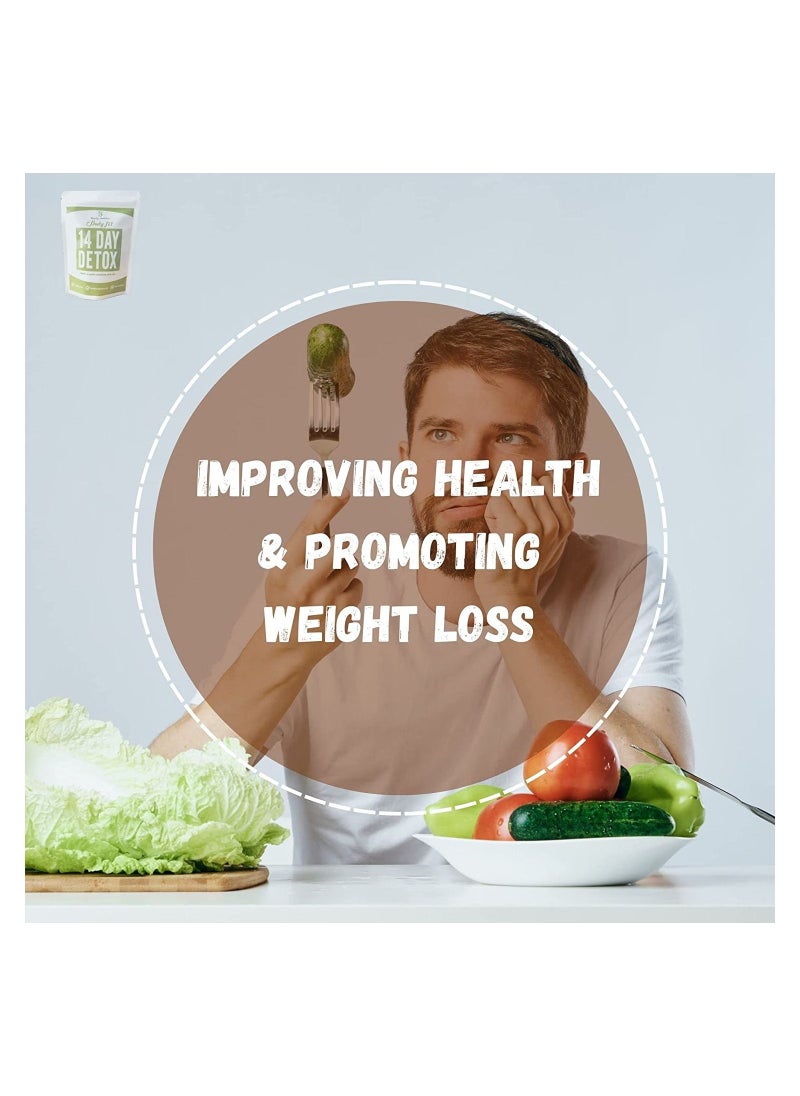 BEAUTY AMBITION - Body Fit 14 Day Detox Herbal Tea for Weight Loss, Diet Tea Bags, Green Tea - Powerful Fat Burning Detox Tea, Weight Loss Tea - Image 1