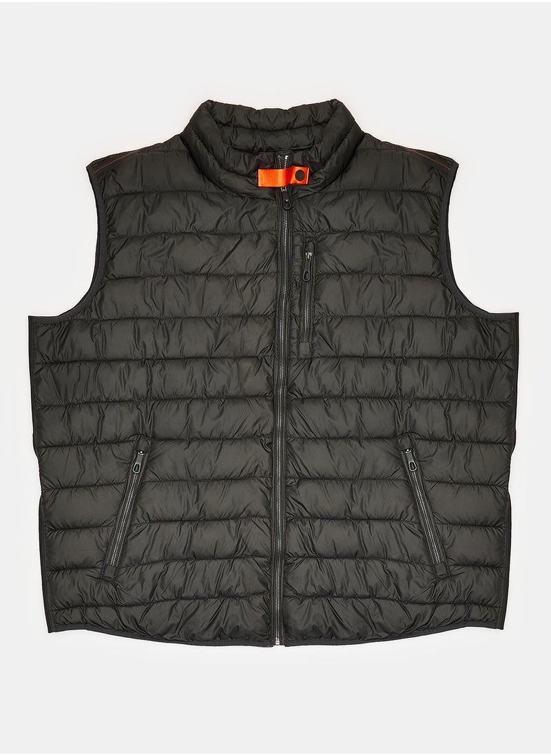 North 56°4 Plus Size Quilted Sleeveless Gilet Black  - Image 1