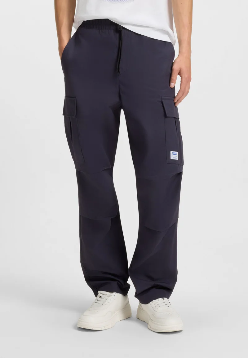 هوجو Relaxed-fit cargo trousers in ripstop cotton