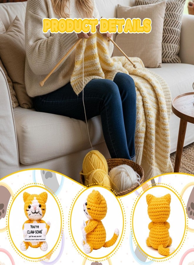 CZFSWT Crochet Cat, Emotional Support Kitties, Handmade Crochet Gifts for Cat Lovers Suitable for Emotional Support, Home Decoration - Image 3