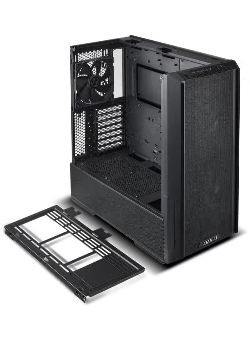 ليان لي صندوق كمبيوتر ايه تي اكس ميد تاور من لانكول 216 ار جي بي من الستيل الاسود والزجاج المقسى، مروحتين ARGB 160 ملم متضمنتين - لانكول 216RX اسود - Image 5