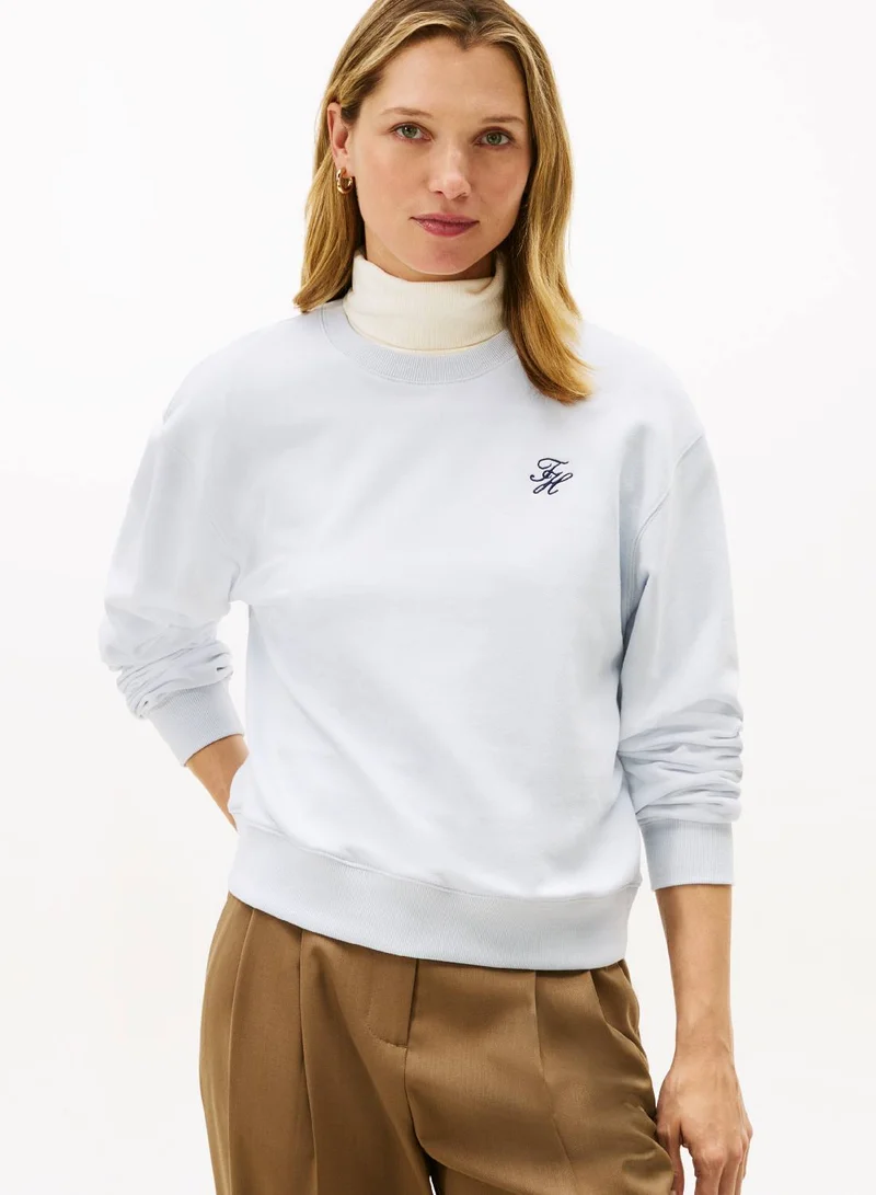 Logo Embroidery Terry Sweatshirt