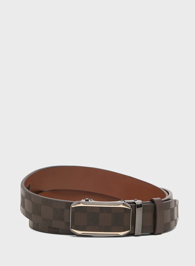 Robert Wood Genuine Leather Resizable Casual Belt