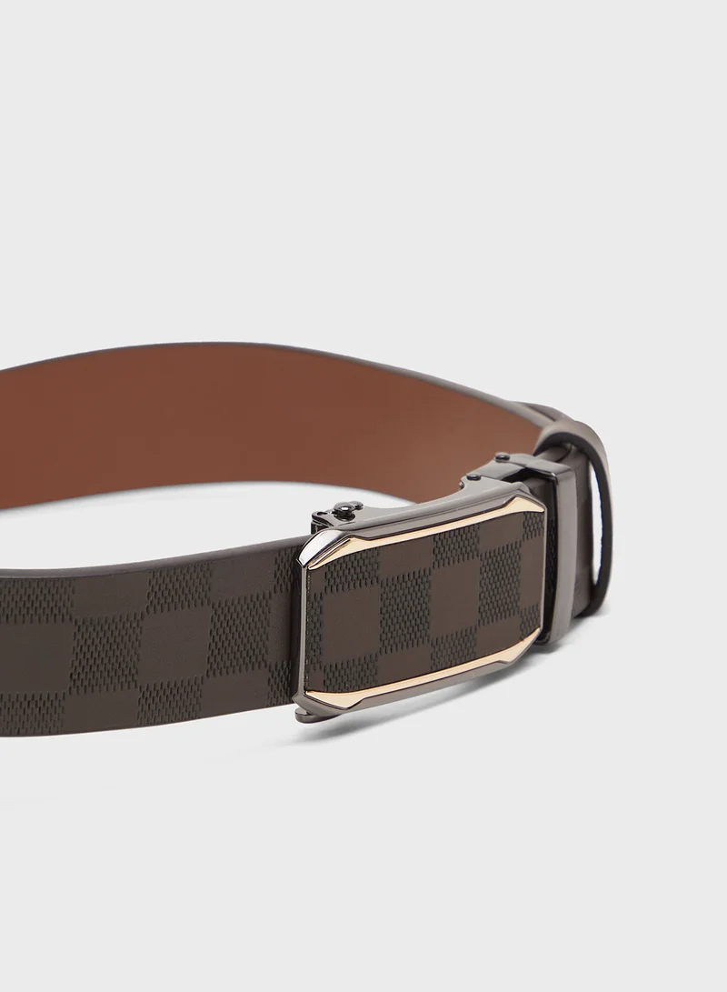 Robert Wood Genuine Leather Resizable Casual Belt