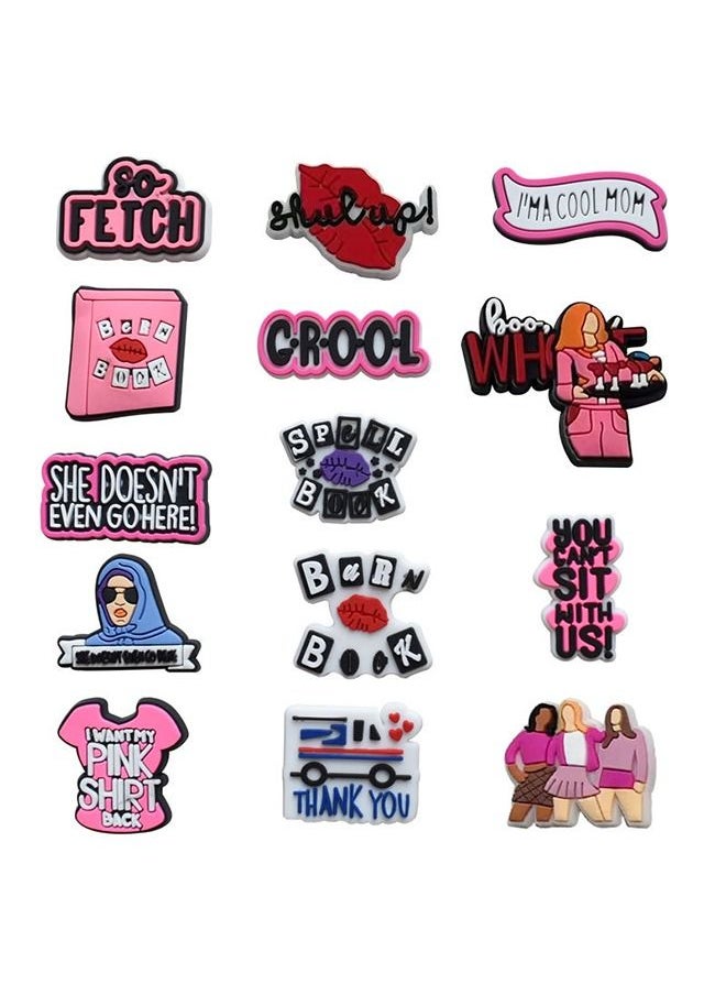 Unique - 14 Pieces Shoe Decoration Charms Girls Themed Shoe Ornaments Croc Charms Compatible with Beach Shoes and Hole Shoes Suitable for Adults and Children - Image 1
