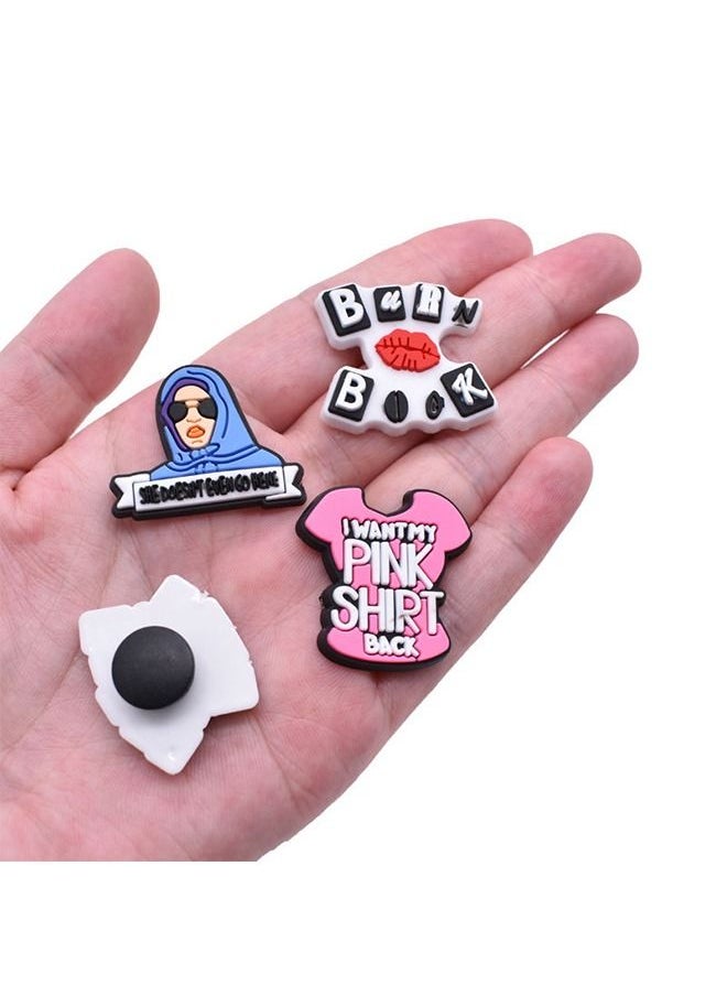 Unique - 14 Pieces Shoe Decoration Charms Girls Themed Shoe Ornaments Croc Charms Compatible with Beach Shoes and Hole Shoes Suitable for Adults and Children - Image 1