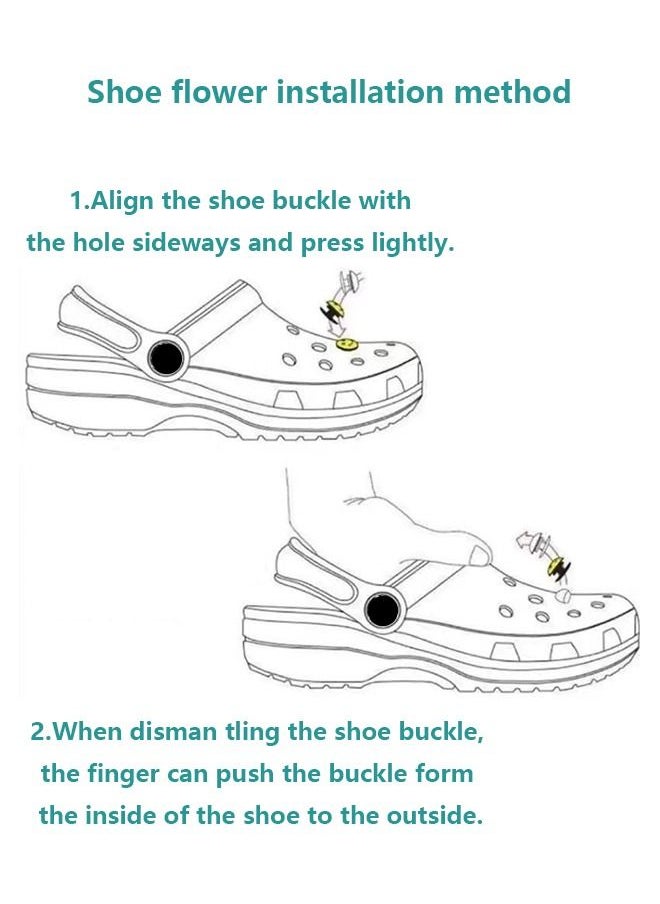 Unique - 14 Pieces Shoe Decoration Charms Girls Themed Shoe Ornaments Croc Charms Compatible with Beach Shoes and Hole Shoes Suitable for Adults and Children - Image 1