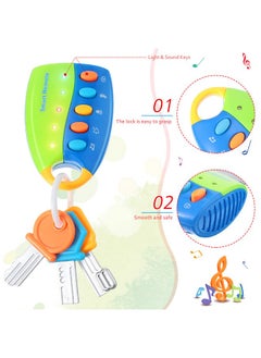 Skylety Musical Smart Remote Key Toy Fake Car Toy Keys With Sound And Lights Fun And Educational Key Toys For Travel Play (Batteries Not Included)  - Image 5