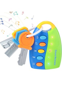 Skylety Musical Smart Remote Key Toy Fake Car Toy Keys With Sound And Lights Fun And Educational Key Toys For Travel Play (Batteries Not Included)  - Image 1