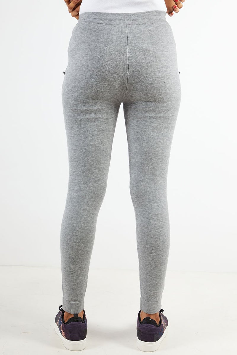 DKNY Women Regular Fit Heather Jogger Pants, Grey - Image 2