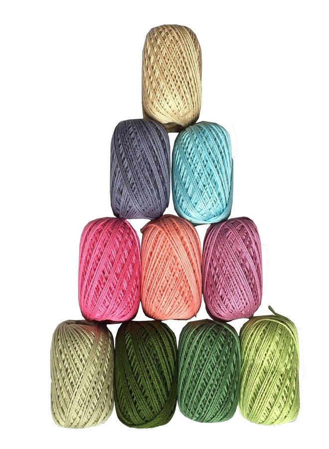 TE Cotton Tatting Thread Yarn for Knitting and Craft Making Combo 35 to 40 m Approximate and Thread Size is 1 MM (This is not a woolen yarn. This is 1 MM yarn for embroidery work) (MC & 2nd) (Pcs of 20) - Image 2