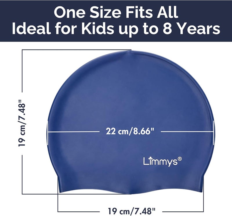 Limmys Kids Swim Cap – 100% Silicone Swim Cap for Boys and Girls – Soft, Stretchy & Comfortable Swimming Cap – Designed for Comfort & Durability - Image 2