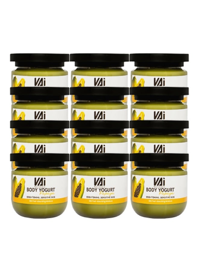 VAI 12 Pieces Body Yogurt Papaya Brightening Sensitive Skin 280ml - Image 1