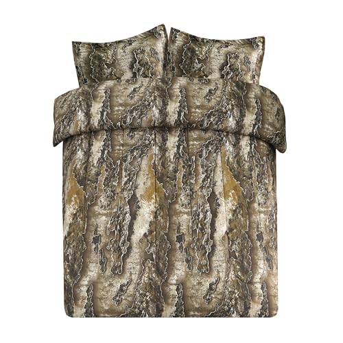 VISI-ONE Realtree Excape Camo Comforter Set Queen Size 3 Piece - Soft Lightweight Microfiber Bedding Machine Washable - Rustic Hunting Lodge Cabin RV Decor - Farmhouse Style for Nature Enthusiasts - Image 1