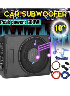 AROAQ Car Subwoofer, 12v Pure Bass 10 Inch Ultra Thin Car Subwoofer, Under Seat Powered Car Amplified Subwoofer, Durable And Reliable High Power Modified  Amplifiers Speaker For Car Truck  - Image 3