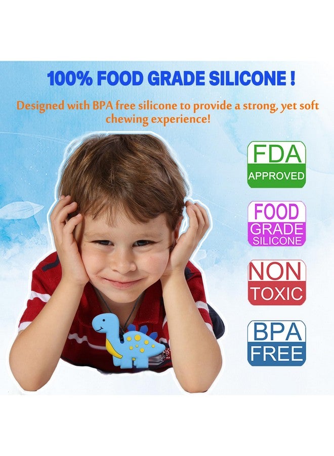 LeeYean Chew Necklaces for Sensory Kids, Sensory Toys for Kids with Autism, ADHD, SPD, 6 Pack Chewy Necklace for Anxiety Fidgeting Relief - Image 2