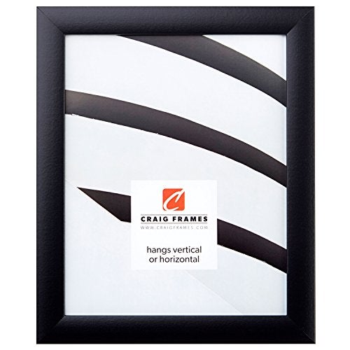 Craig Frames 1WB3BK 8 by 10Inch Picture Frame Smooth Wrap Finish 1Inch Wide Black