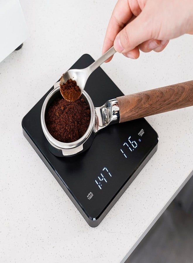 watchget 58mm Bottomless Naked Portafilter - Flat Base, Compatible with E61 and La Marzocco Espresso Machine Models, Stainless Steel and Walnut Handle, Professional Barista Tool for Espresso Machines - Image 4